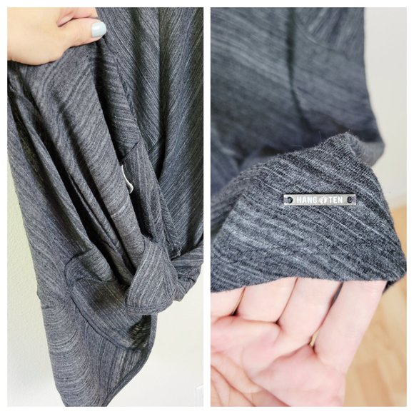 Hang Ten Gray Maxi Dress Charcoal Gray Fitted Racerback Tank Casual Maxi Dress - Picture 4 of 10